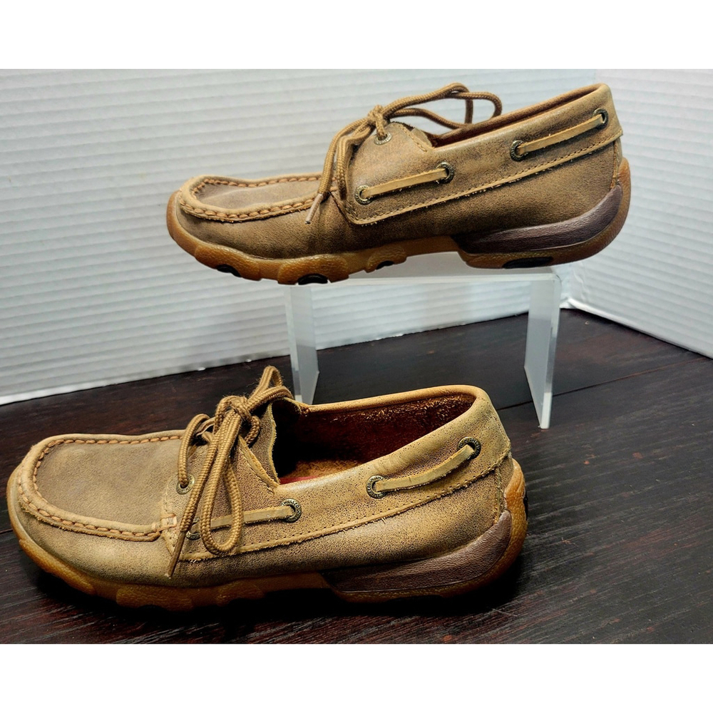 Twisted X Women's Brown Leather Driving Shoes Mocs Size 5.5